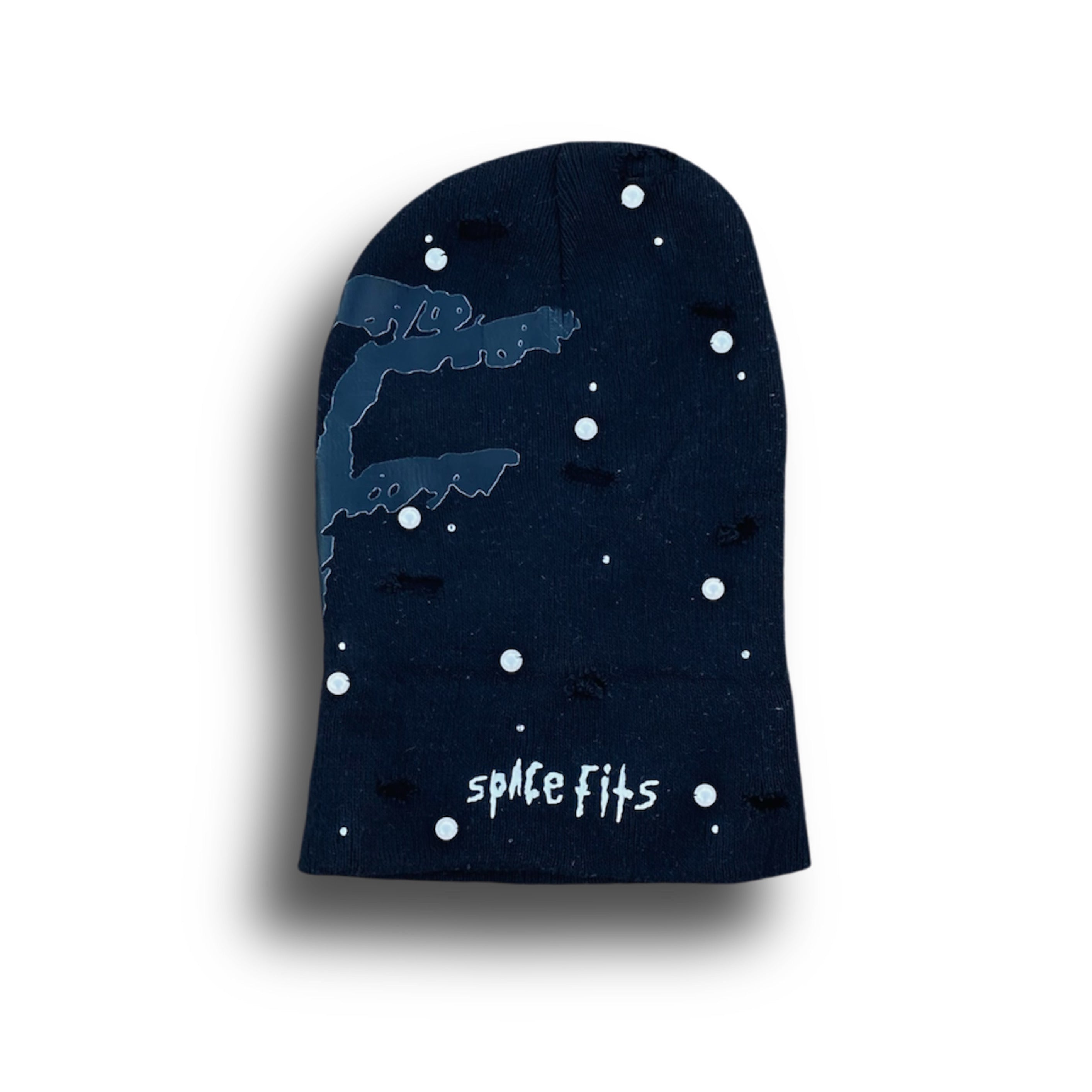 BLACK ON BLACK WTF X SPACE FITS ROCKSTAR BEANIE