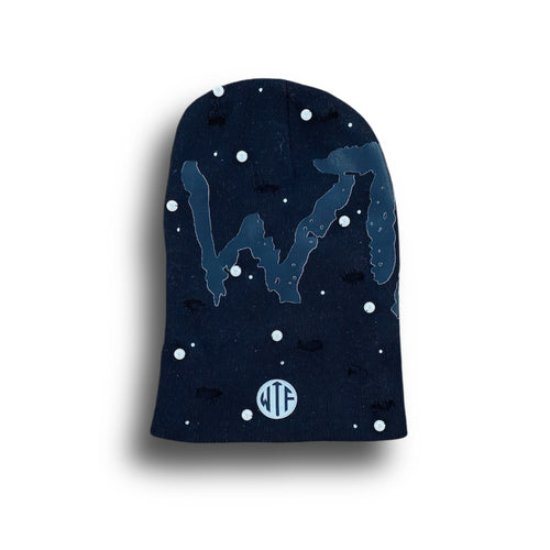 BLACK ON BLACK WTF X SPACE FITS ROCKSTAR BEANIE