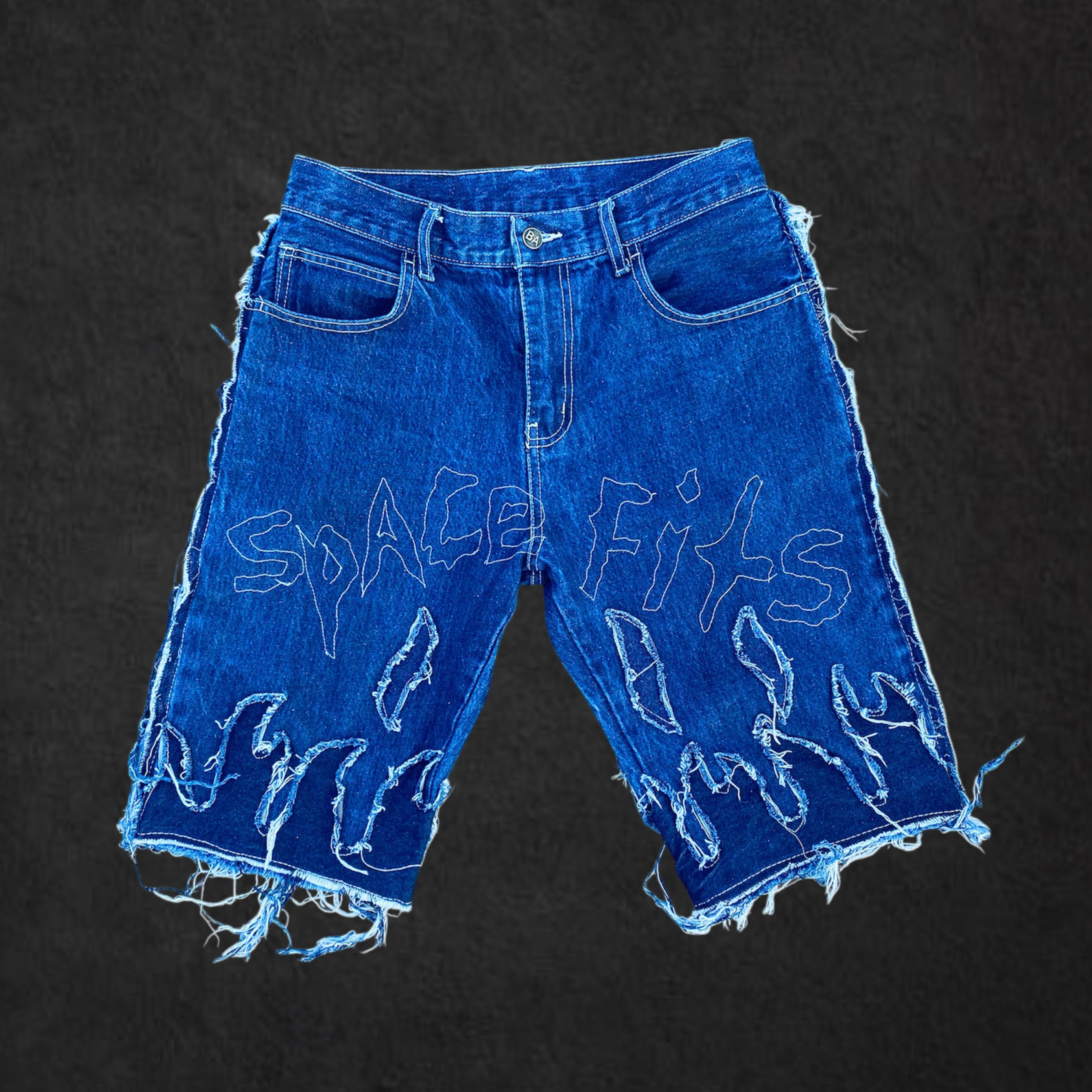 FLAME PSYCHEDELIC JORTS