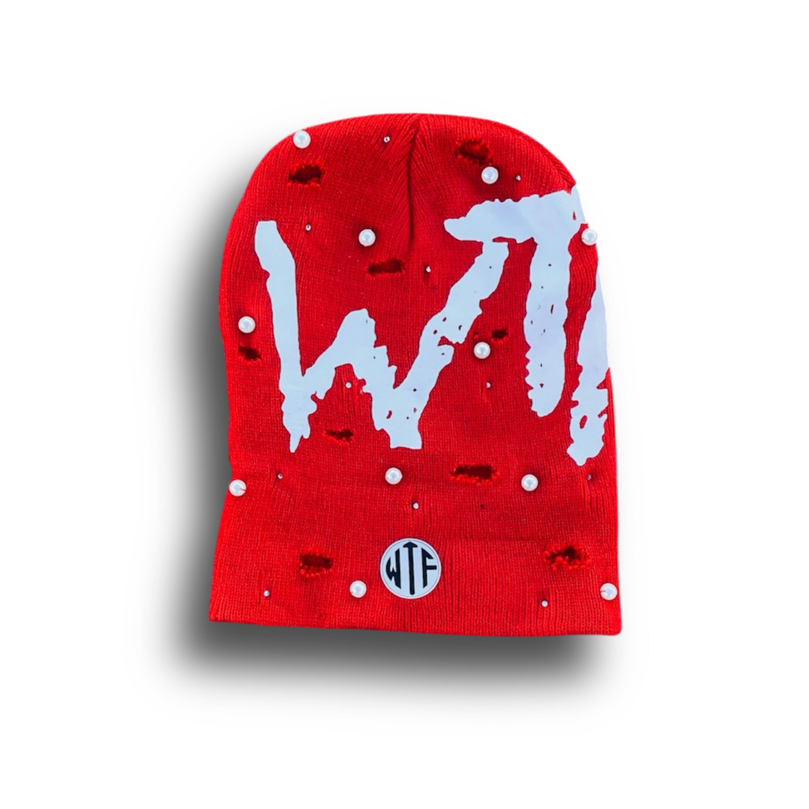 RED WTF X SPACE FITS ROCKSTAR BEANIE