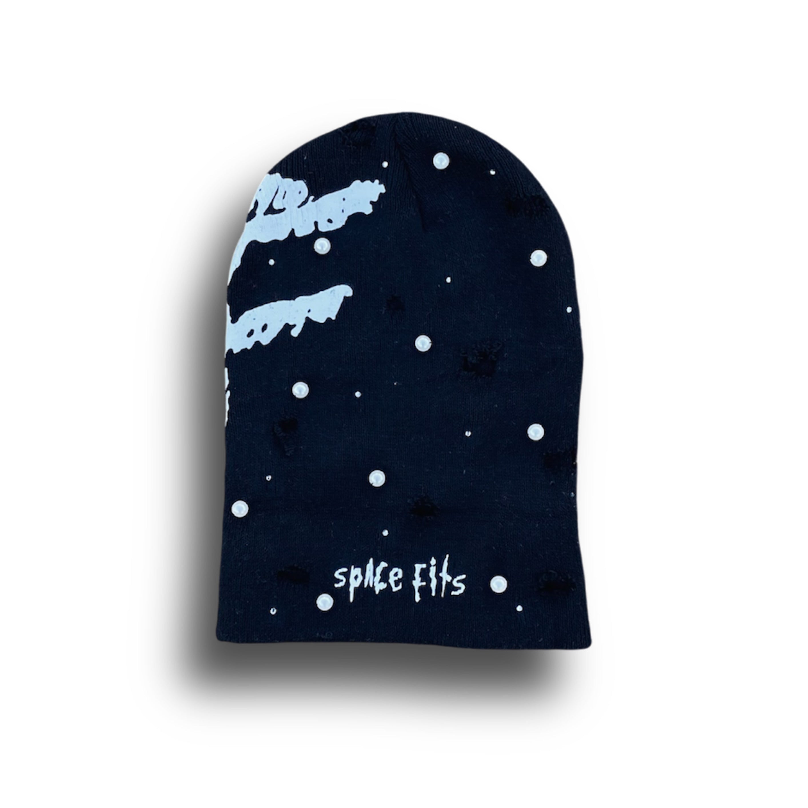 BLACK WTF X SPACE FITS ROCKSTAR BEANIE