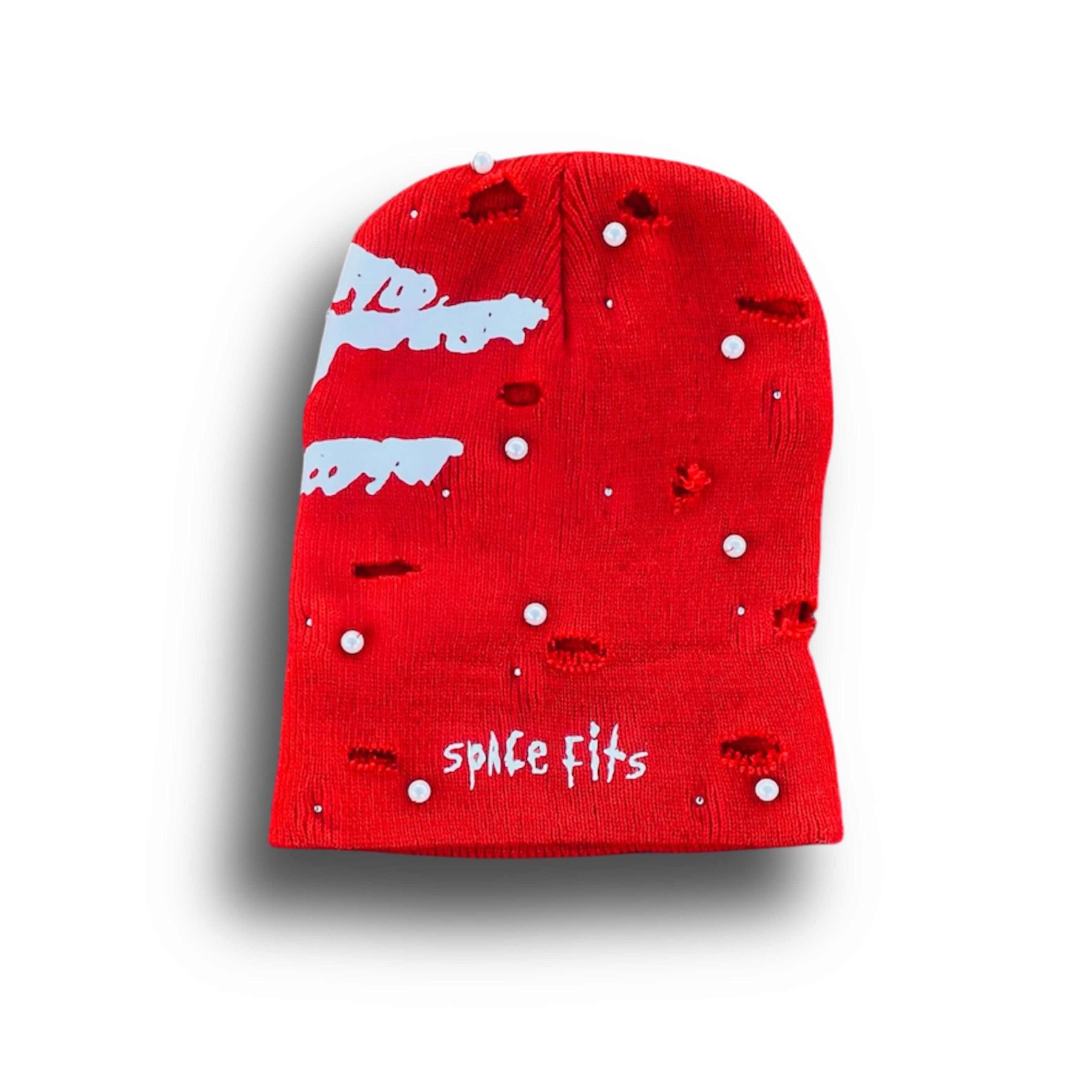 RED WTF X SPACE FITS ROCKSTAR BEANIE