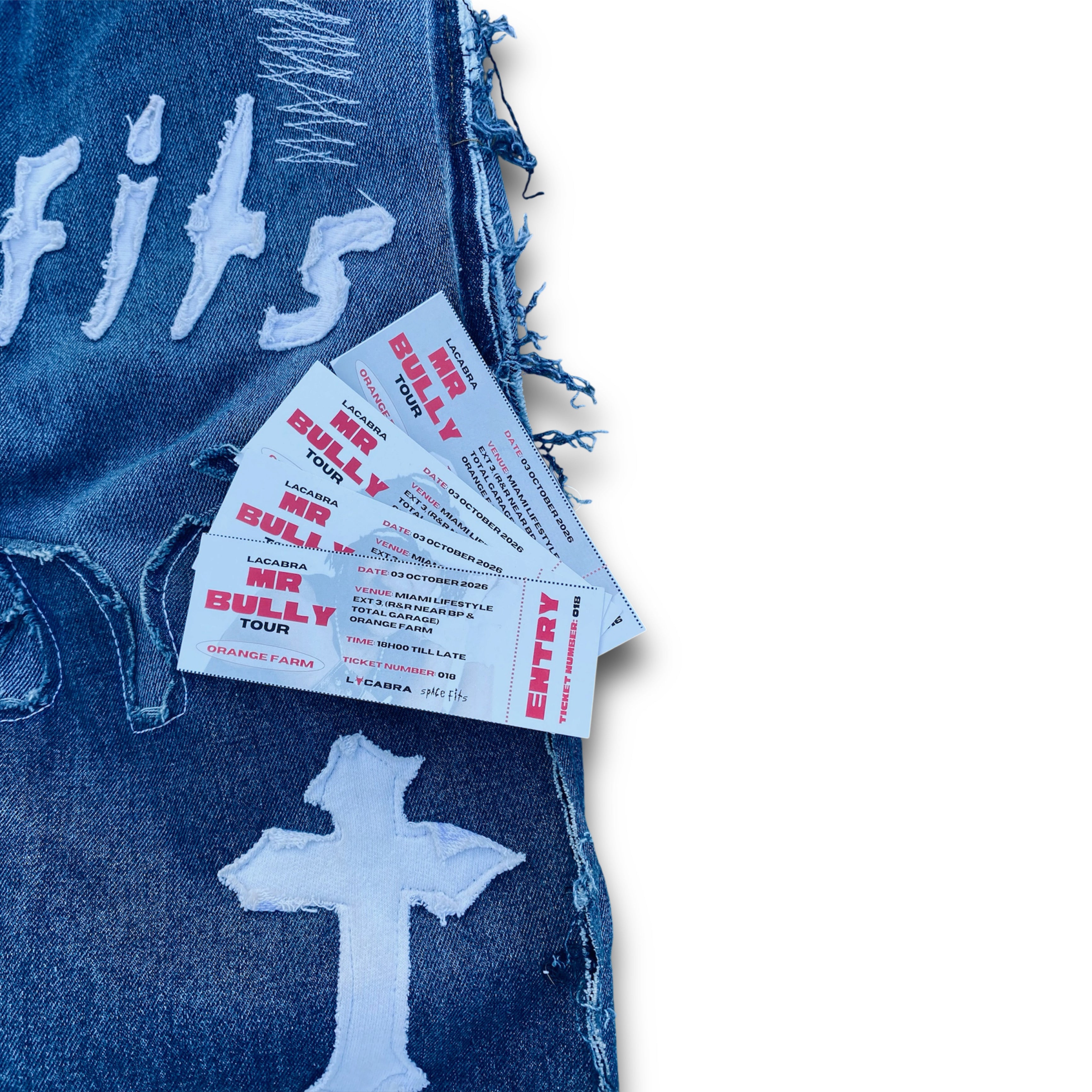 FLAMES PSYCHEDELIC JEAN + 4 Mr BULLY TOUR TICKETS