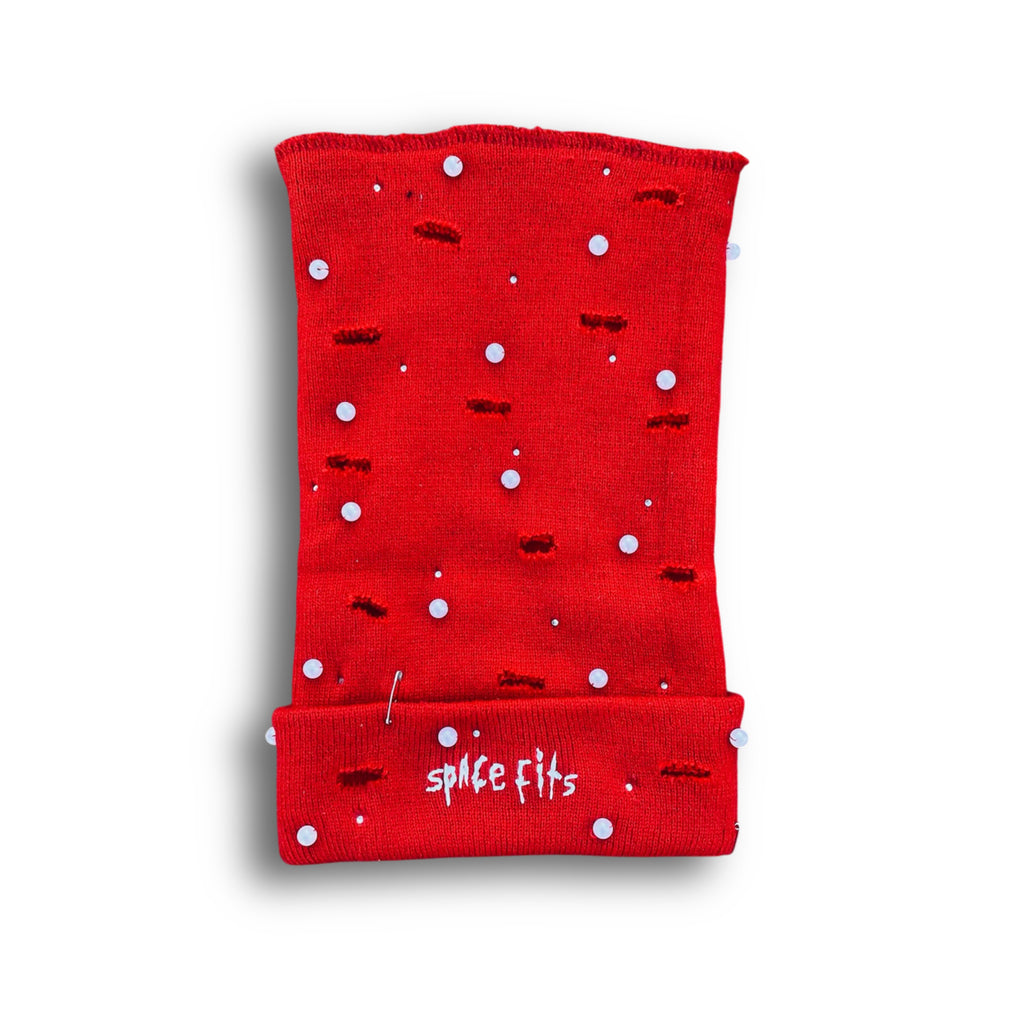 RED SPACE FITS X YUCK FOU SLOUCHY BEANIE
