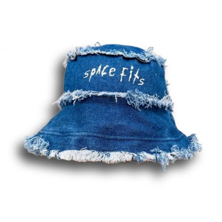 BLUE DENIM INSIDE OUT BUCKET HAT